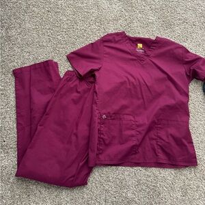 Maroon scrubs